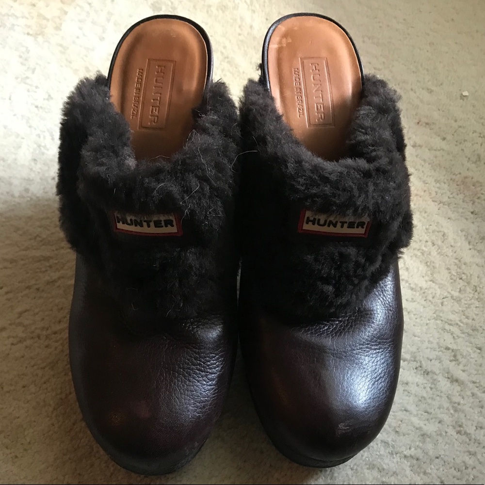 Hunter Brunson Shearling mule clog